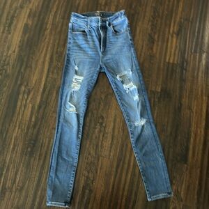 Abercrombie & Fitch Simone High Rise Super Skinny jeans - size 24 - blue denim